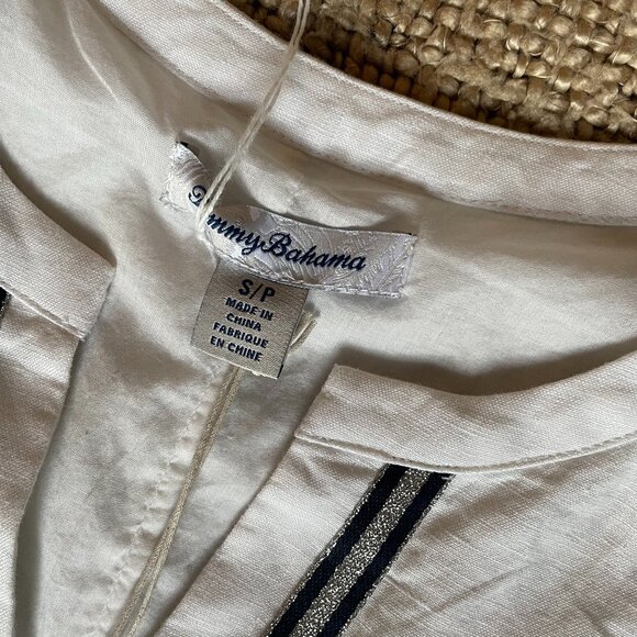 Tommy Bahama Two Palms Linen Shift Dress NWT • White Sleeveless Size S - Picture 1 of 4